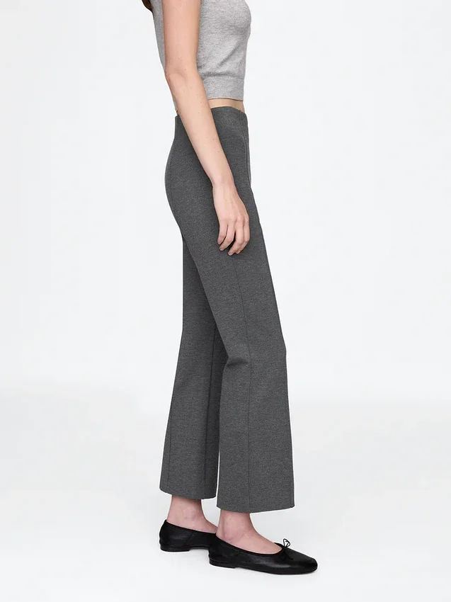 Pantaloni corti a vita alta in maglia doppia