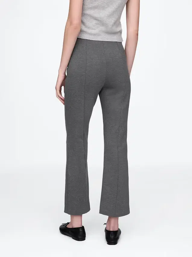 Pantaloni corti a vita alta in maglia doppia
