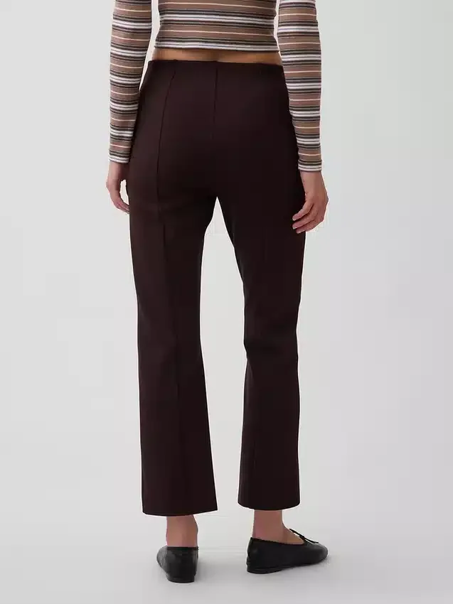 Pantaloni corti a vita alta in maglia doppia