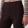 Pantaloni corti a vita alta in maglia doppia