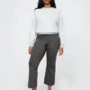 Pantaloni corti a vita alta in maglia doppia