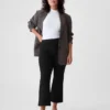 Pantaloni corti a vita alta in maglia doppia