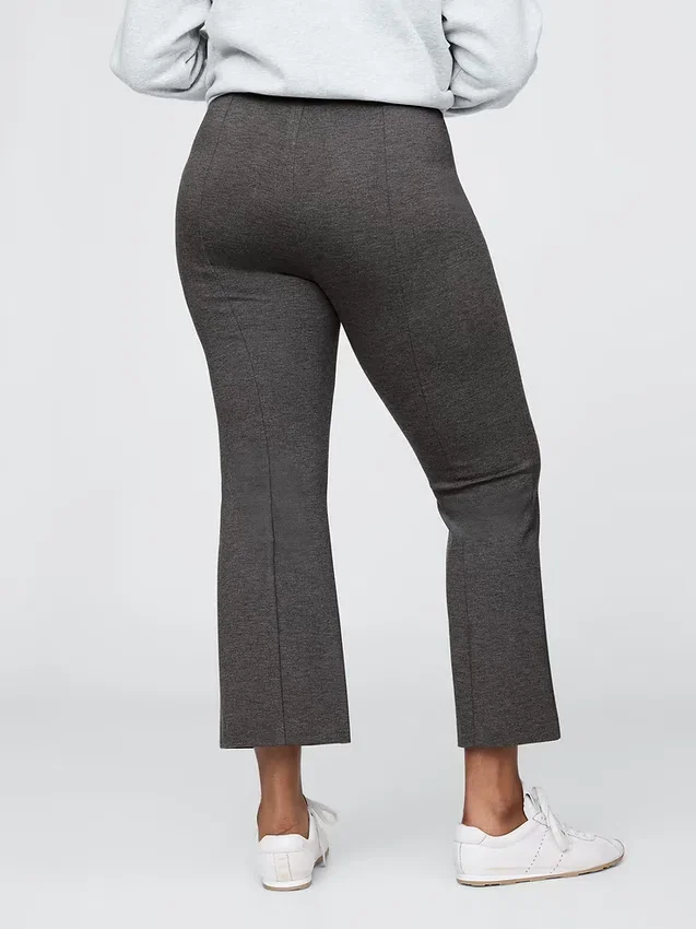 Pantaloni corti a vita alta in maglia doppia
