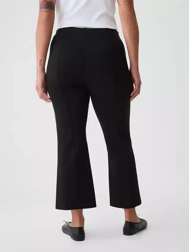 Pantaloni corti a vita alta in maglia doppia