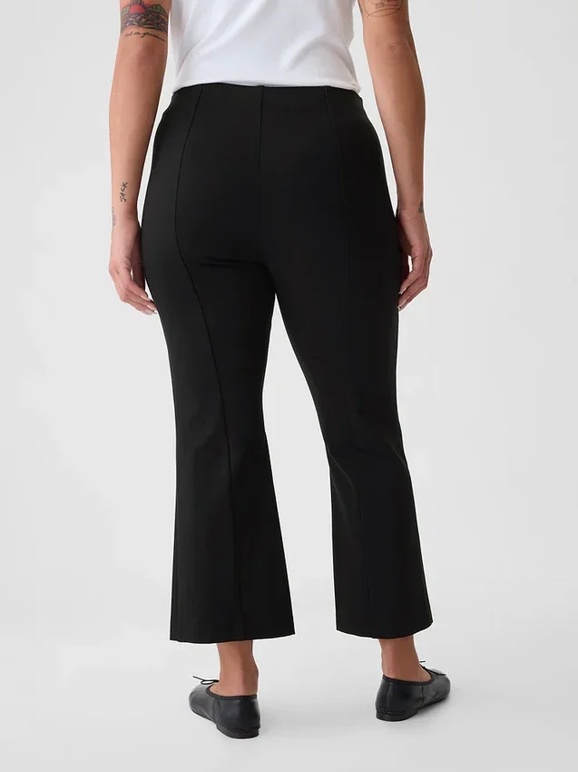 Pantaloni corti a vita alta in maglia doppia