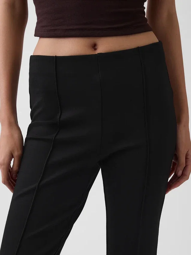 Pantaloni corti a vita alta in maglia doppia
