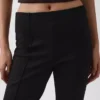 Pantaloni corti a vita alta in maglia doppia