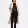 Pantaloni cropped slim a vita alta in maglia doppia