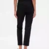 Pantaloni cropped slim a vita alta in maglia doppia