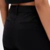 Pantaloni cropped slim a vita alta in maglia doppia