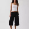 Pantaloni culotte a vita bassa