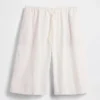 Pantaloni culotte comodi e dalla vestibilità morbida in misto lino