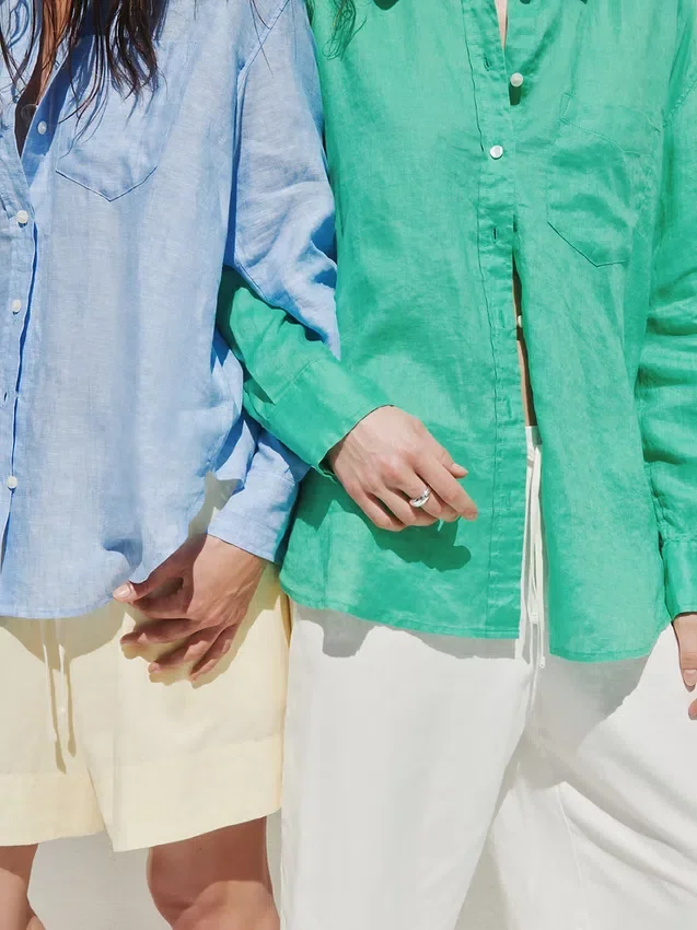 Pantaloni culotte comodi e dalla vestibilità morbida in misto lino