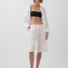 Pantaloni culotte comodi e dalla vestibilità morbida in misto lino
