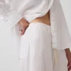 Pantaloni culotte comodi e dalla vestibilità morbida in misto lino