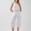 Pantaloni culotte in garza di cotone