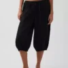 Pantaloni culotte in garza di cotone
