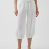 Pantaloni culotte in garza di cotone