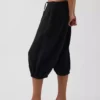 Pantaloni culotte in garza di cotone