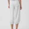 Pantaloni culotte in garza di cotone