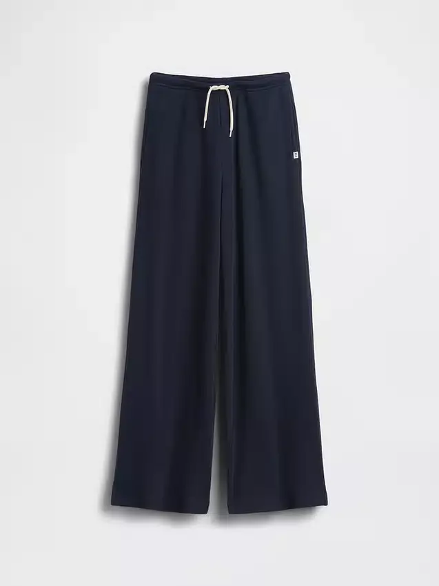 Pantaloni da bambino a gamba larga, comodi e dalla vestibilità rilassata, in maglia a nido d’ape