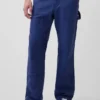 Pantaloni da carpentiere in tela ampia anni ’90 con rinforzi sulle ginocchia