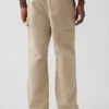 Pantaloni da carpentiere in tela ampia anni ’90 con rinforzi sulle ginocchia