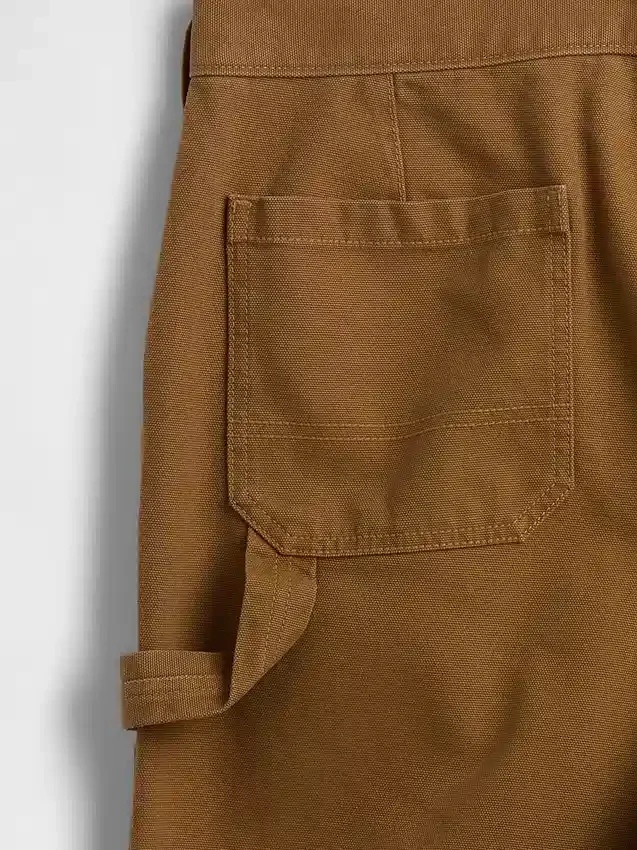 Pantaloni da carpentiere in tela ampia anni ’90 con rinforzi sulle ginocchia