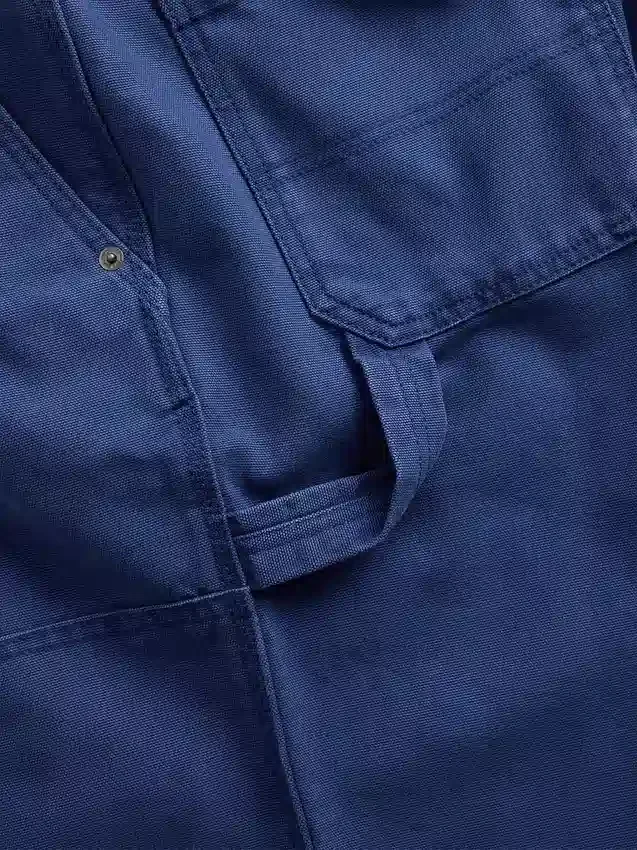 Pantaloni da carpentiere in tela ampia anni ’90 con rinforzi sulle ginocchia