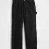 Pantaloni da carpentiere in tela ampia anni ’90 con rinforzi sulle ginocchia