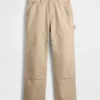 Pantaloni da carpentiere in tela ampia anni ’90 con rinforzi sulle ginocchia