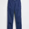 Pantaloni da carpentiere in tela ampia anni ’90 con rinforzi sulle ginocchia