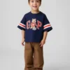 Pantaloni da carpentiere larghi con doppio rinforzo sulle ginocchia, da infilare, per bambini piccoli