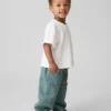 Pantaloni da carpentiere larghi con doppio rinforzo sulle ginocchia, da infilare, per bambini piccoli