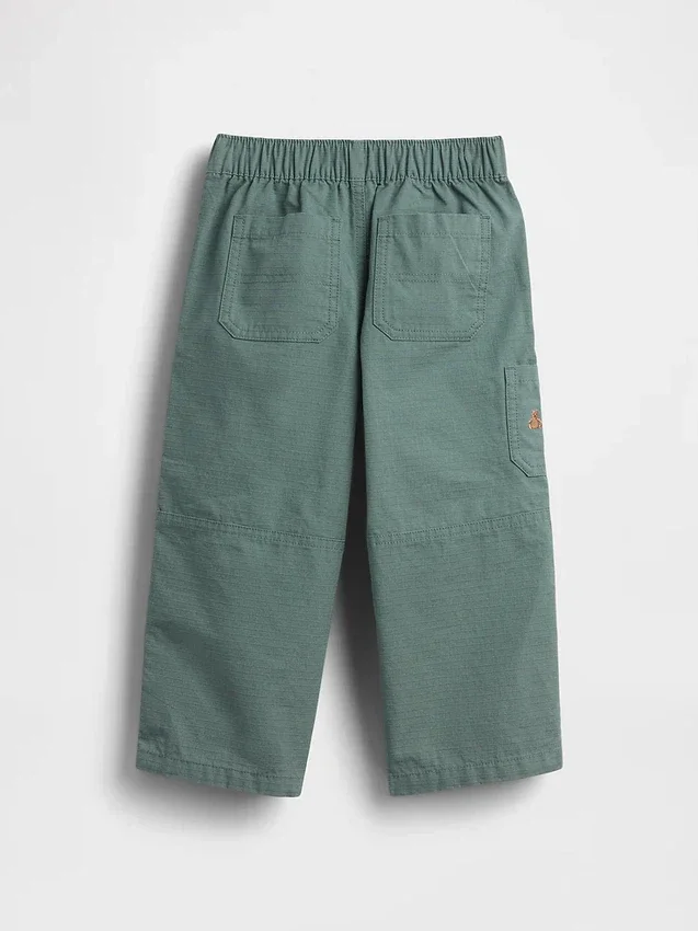 Pantaloni da carpentiere larghi con doppio rinforzo sulle ginocchia, da infilare, per bambini piccoli