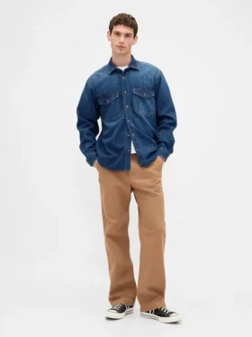 Pantaloni da carpentiere larghi in tela stile anni '90