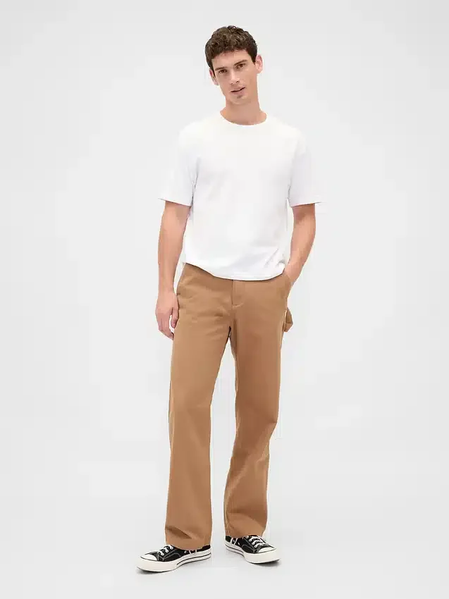 Pantaloni da carpentiere larghi in tela stile anni '90