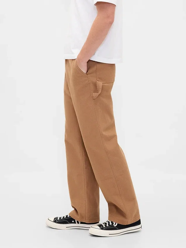 Pantaloni da carpentiere larghi in tela stile anni '90