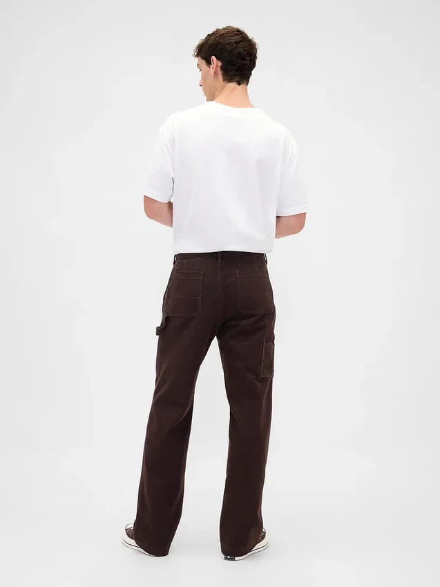 Pantaloni da carpentiere larghi in tela stile anni '90