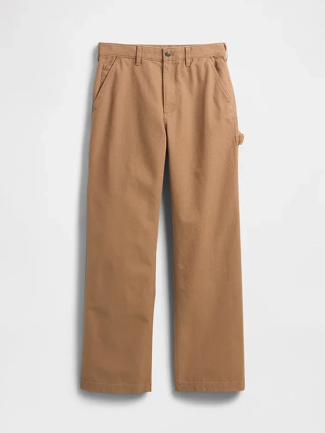 Pantaloni da carpentiere larghi in tela stile anni '90