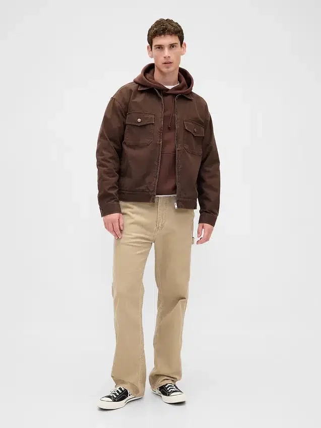 Pantaloni da carpentiere larghi in velluto a coste stile anni '90