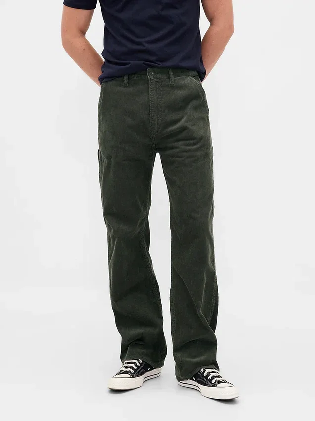 Pantaloni da carpentiere larghi in velluto a coste stile anni '90