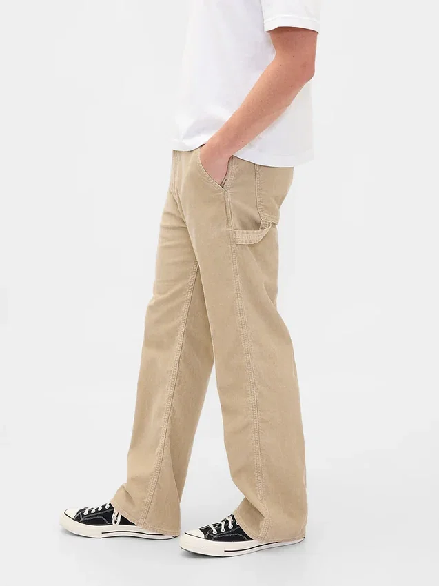 Pantaloni da carpentiere larghi in velluto a coste stile anni '90