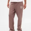 Pantaloni da ginnastica da adulto in tessuto pesante con logo, vestibilità comoda