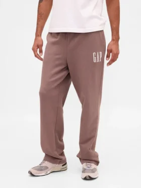 Pantaloni da ginnastica da adulto in tessuto pesante con logo, vestibilità comoda