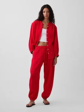 Pantaloni da jogging comodi in garza di cotone