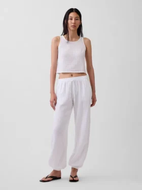 Pantaloni da jogging comodi in garza di cotone