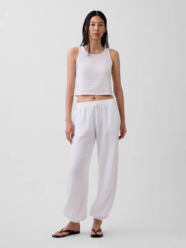 Pantaloni da jogging comodi in garza di cotone