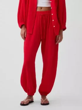 Pantaloni da jogging comodi in garza di cotone