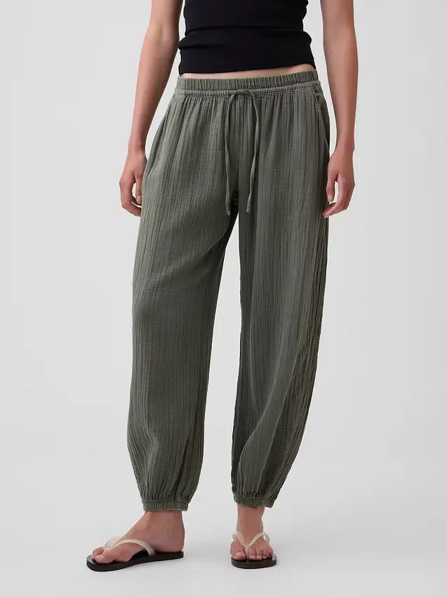 Pantaloni da jogging comodi in garza di cotone